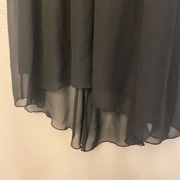 Speechless Girls Black white stripe mesh formal special occasion hi low dress 12 - Picture 8 of 12